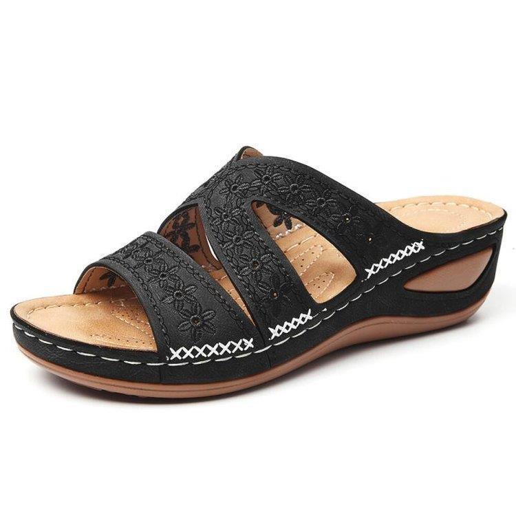 Women's Summer Wedge Sandals - Comfortable & Stretchy