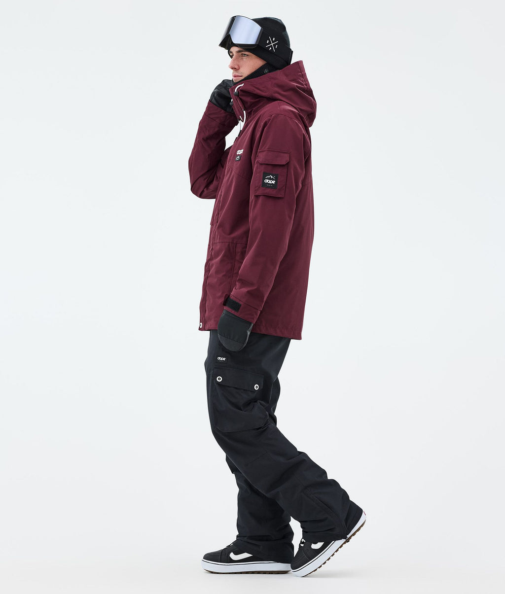Snowboard Jacket For Men Burgundy