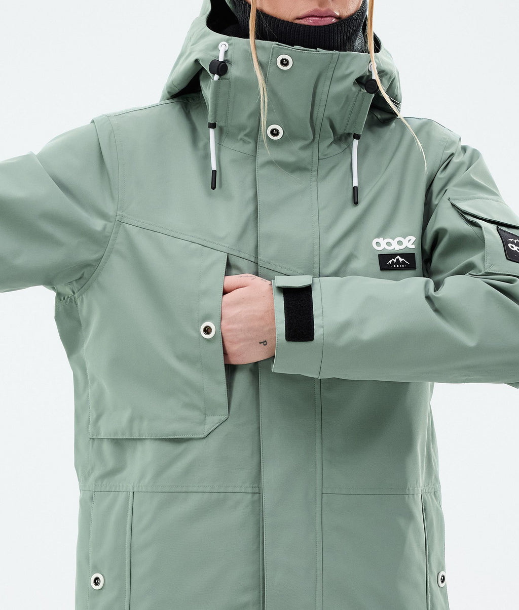 Snowboard Jacket For Women Faded Green