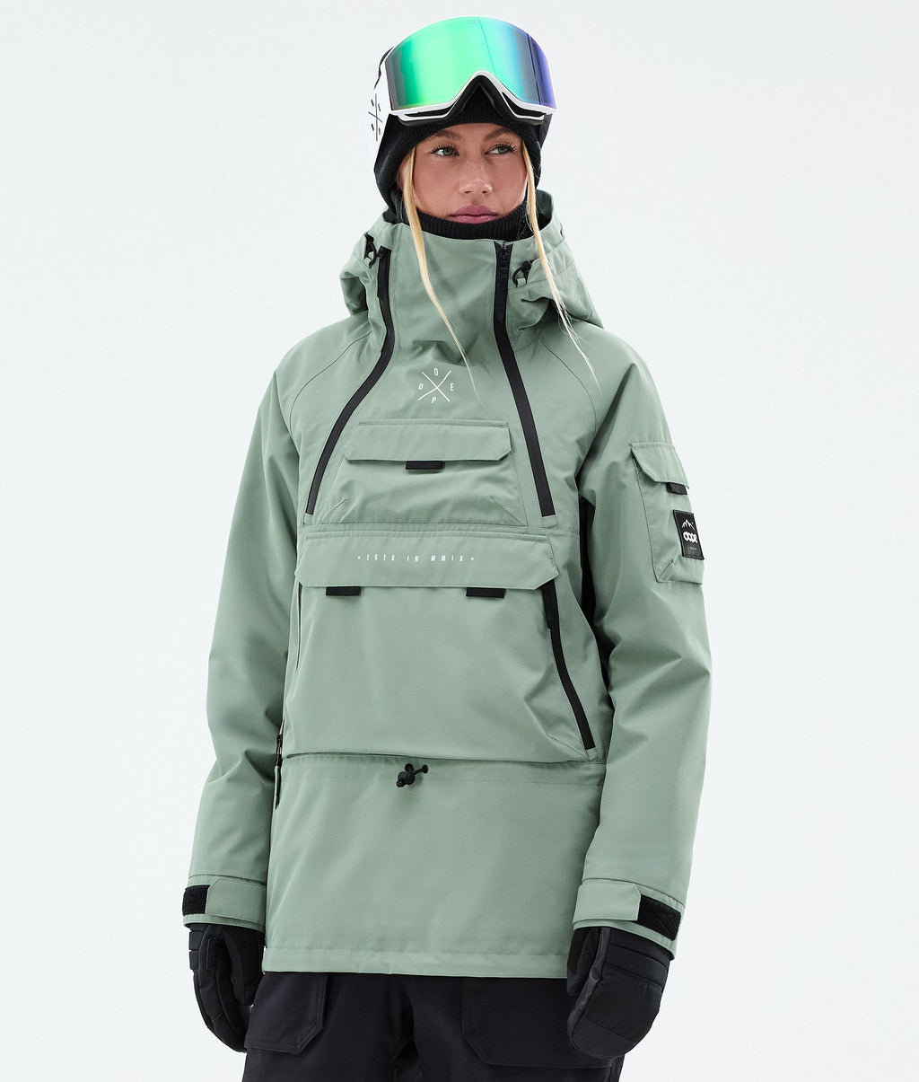 Snowboard Jacket For Women Faded Green