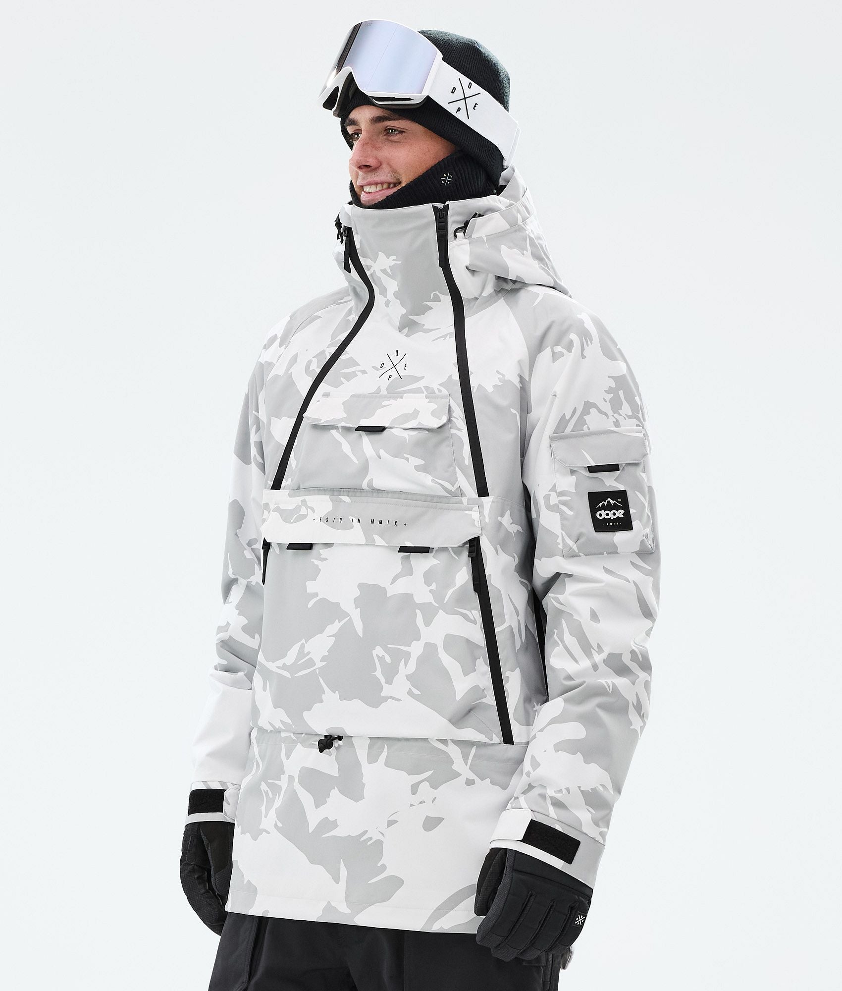 Snowboard Jacket For Men Grey Camo
