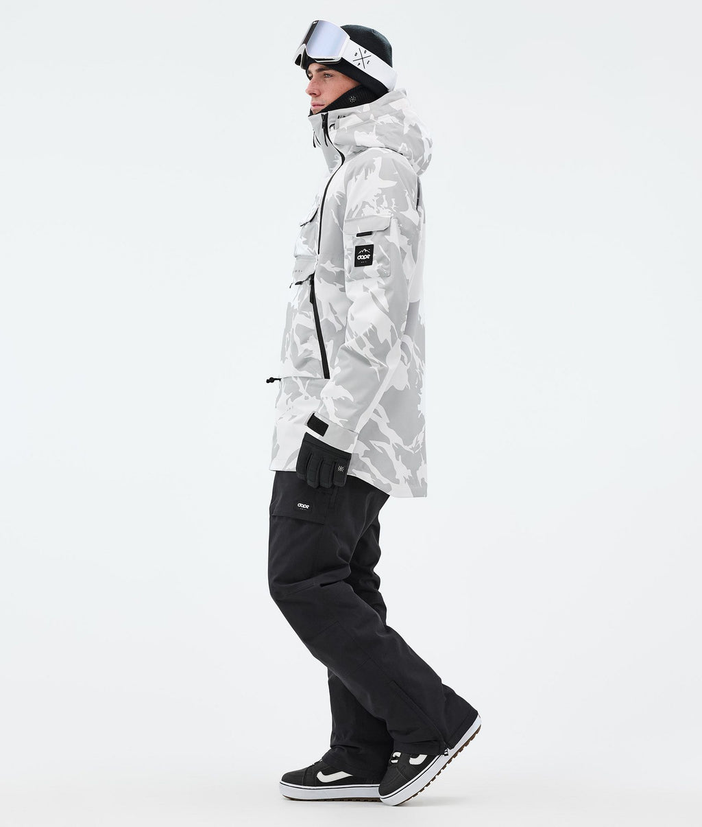 Snowboard Jacket For Men Grey Camo
