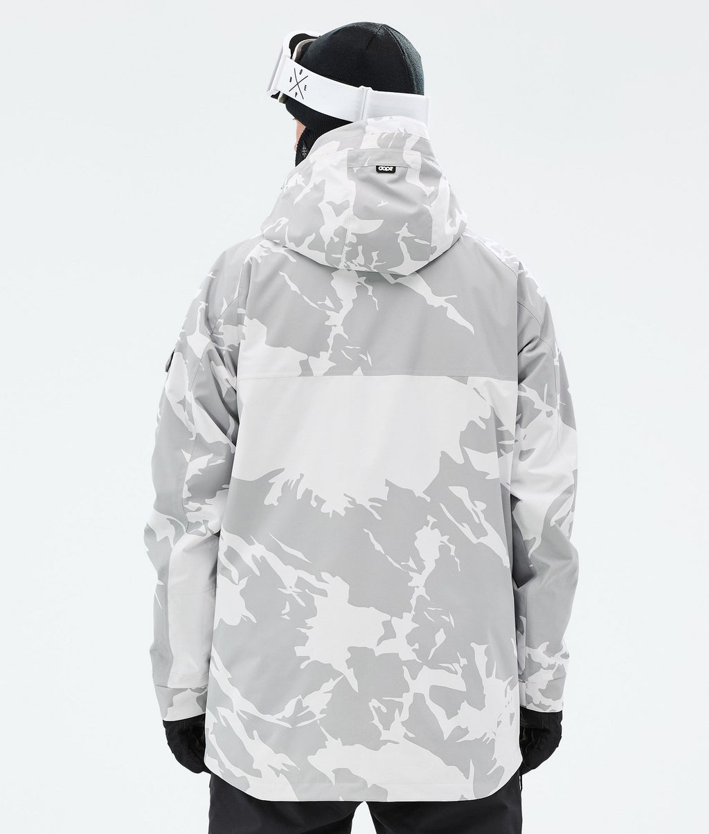 Snowboard Jacket For Men Grey Camo