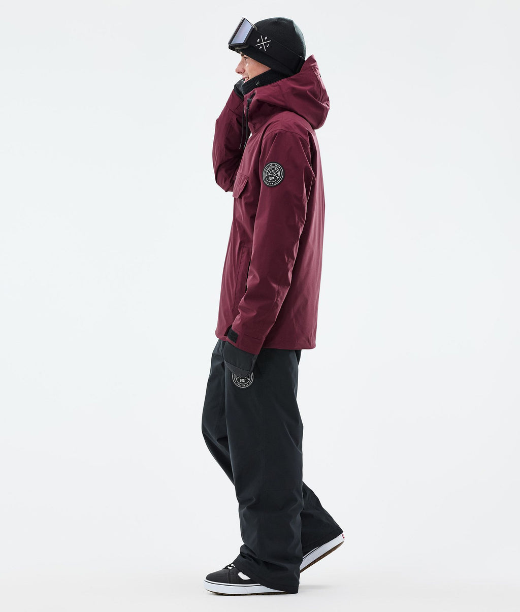 Snowboard Jacket For Men Burgundy