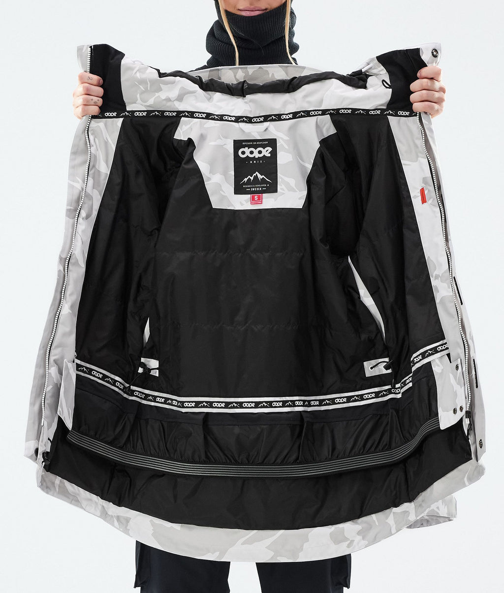 Snowboard Jacket For Women Grey Camo