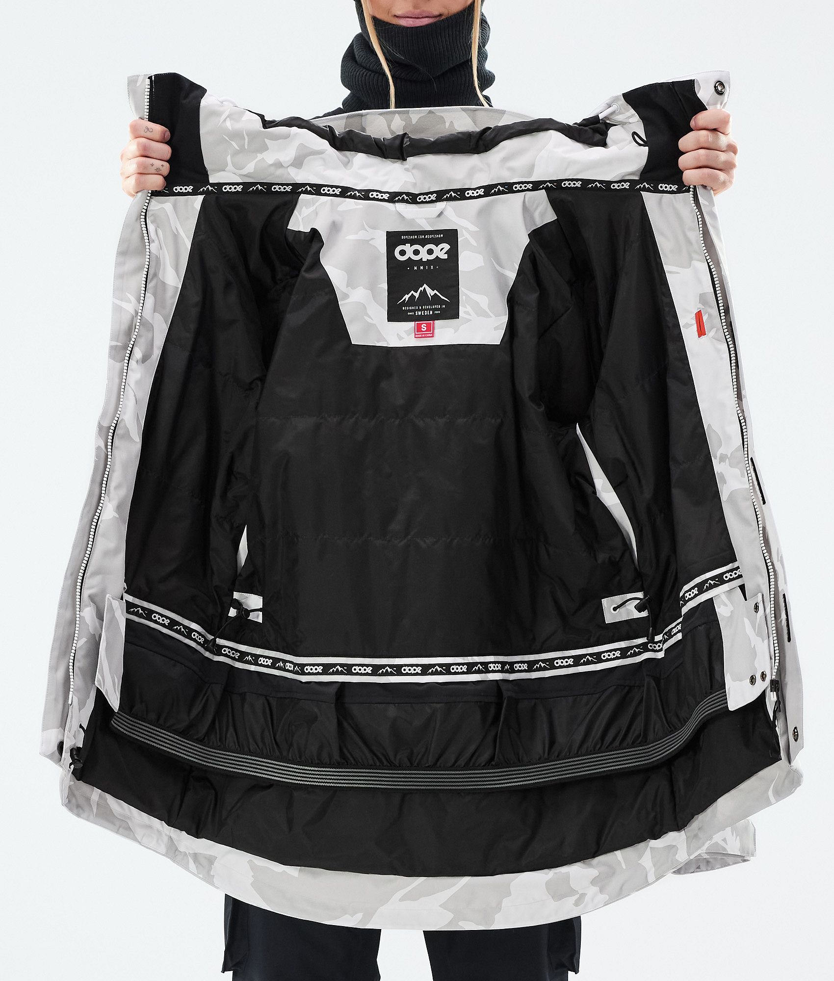 Snowboard Jacket For Women Grey Camo