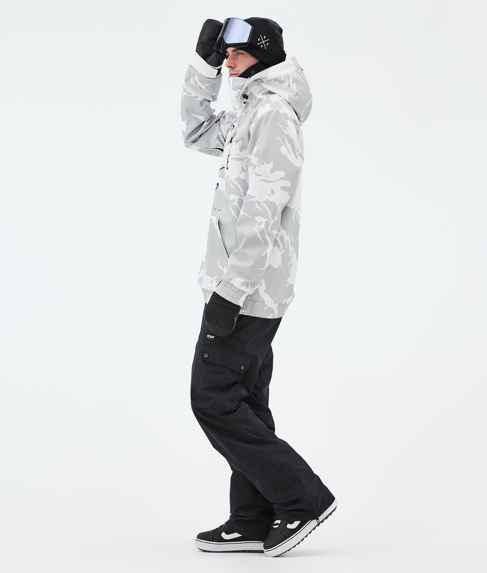Snowboard Jacket For Men 2X-Up Grey Camo