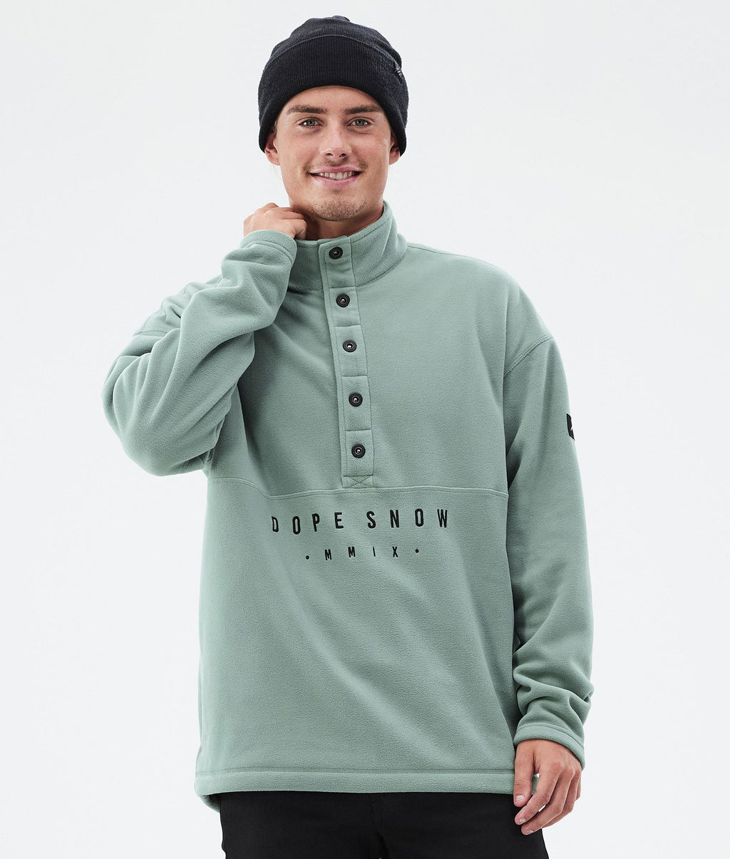 Fleece Sweater For Men Faded Green