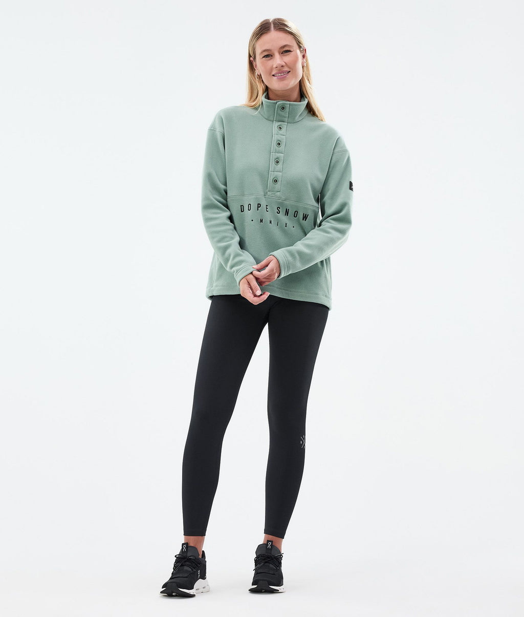 Fleece Sweater For Women Faded Green