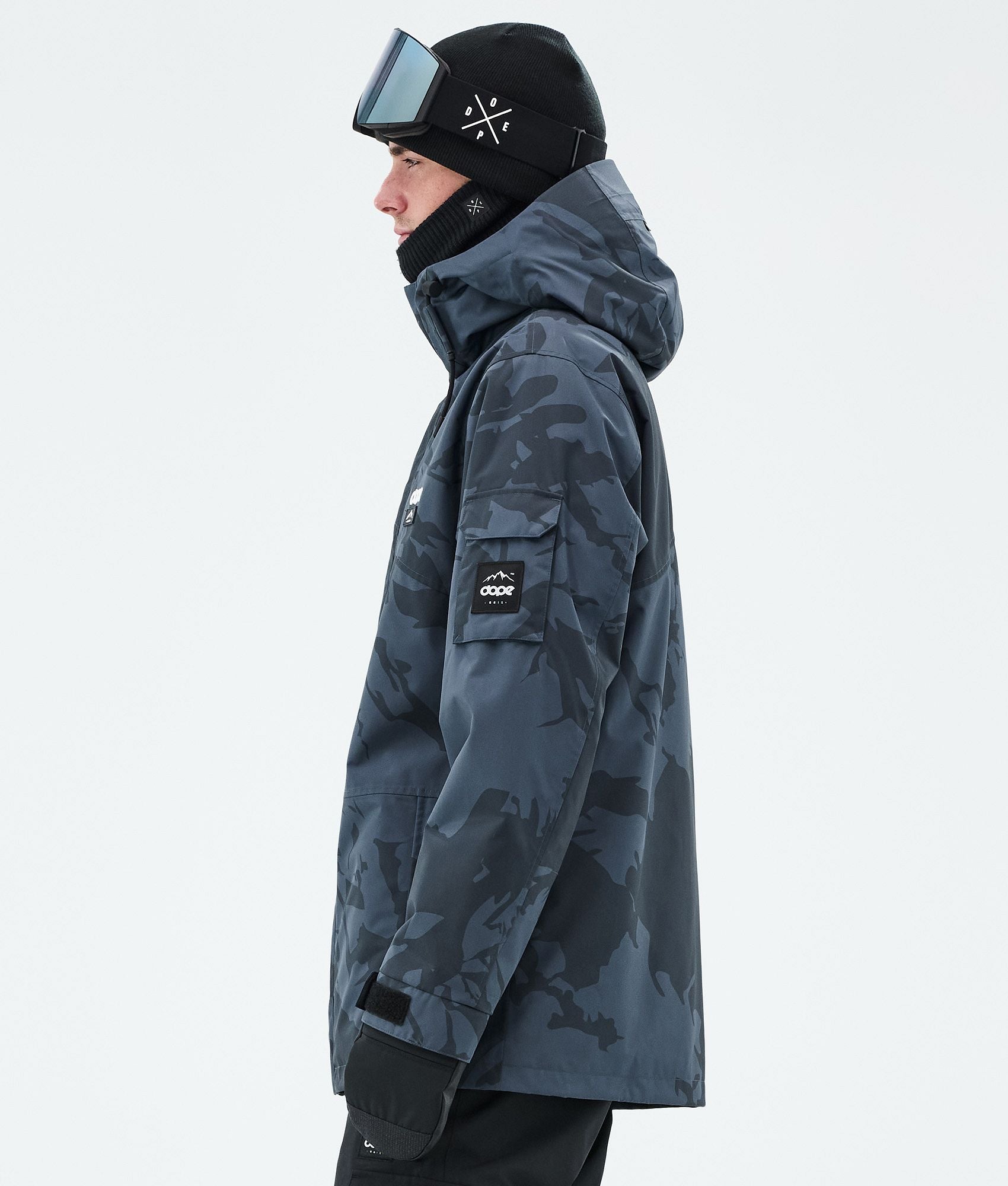 Snowboard Jacket For Men Metal Blue Camo