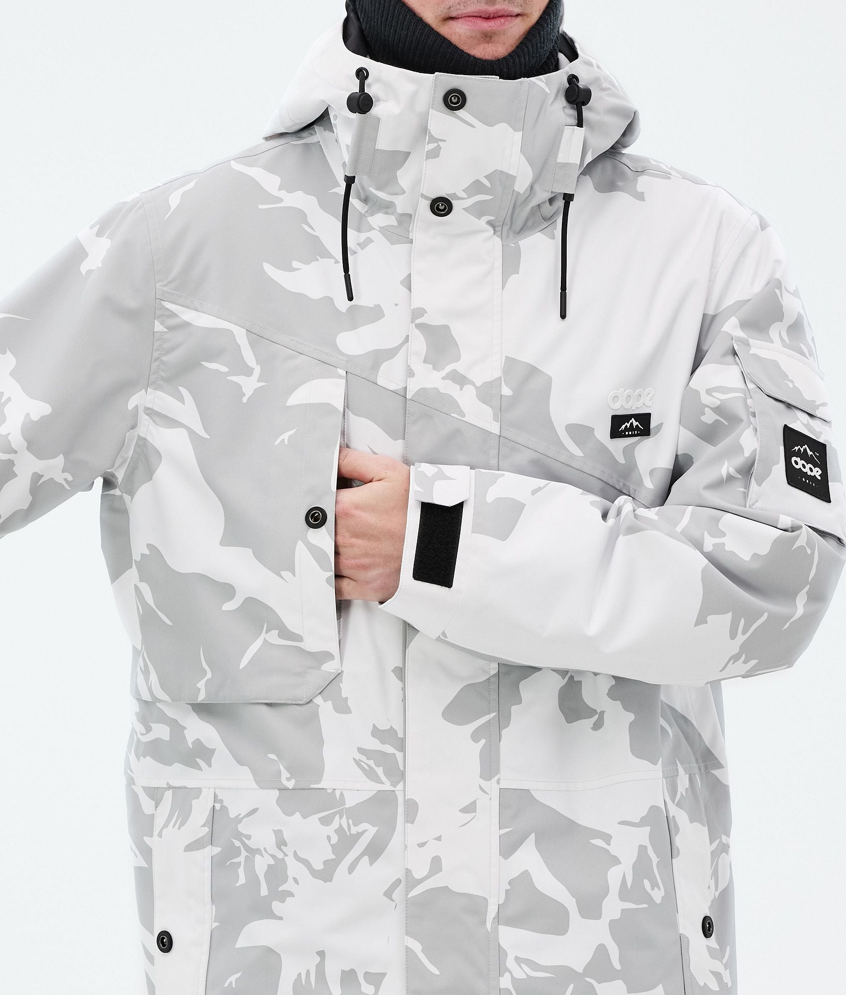 Snowboard Jacket For Men Grey Camo