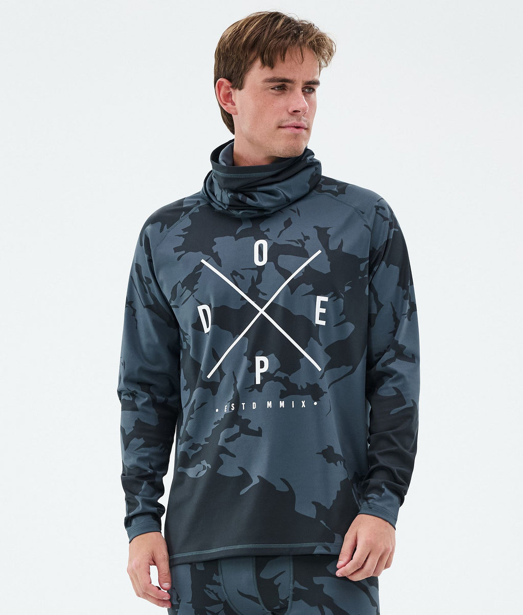 Base Layer Top For Men 2X-Up Metal Blue Camo