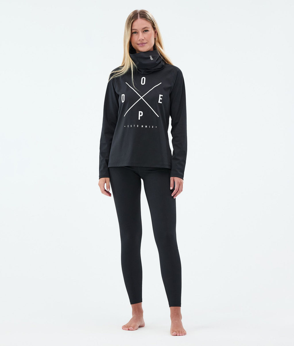 Base Layer Top For Women 2X-Up Black