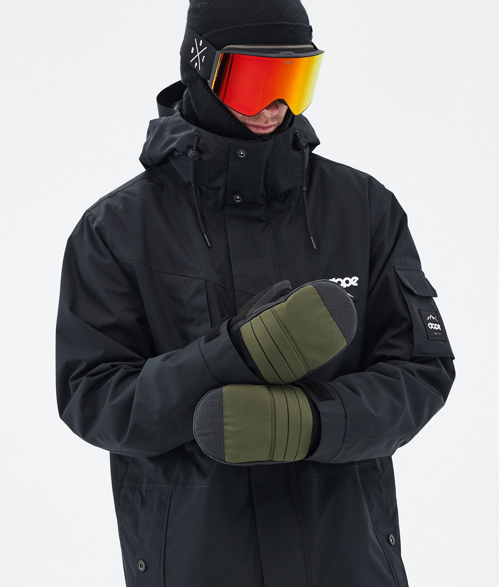 Snow Mittens Olive Green