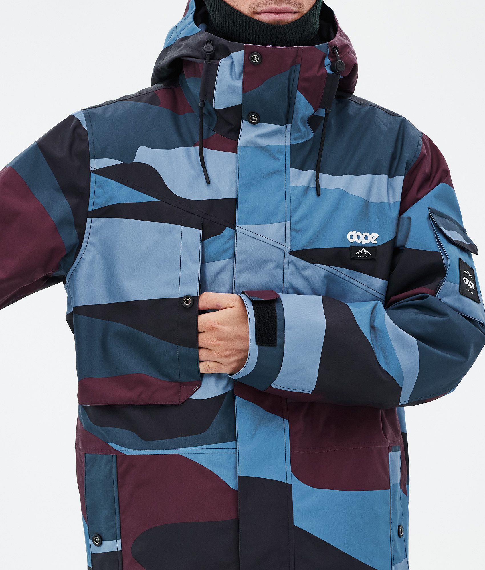Snowboard Jacket For Men Shards Burgundy Blue