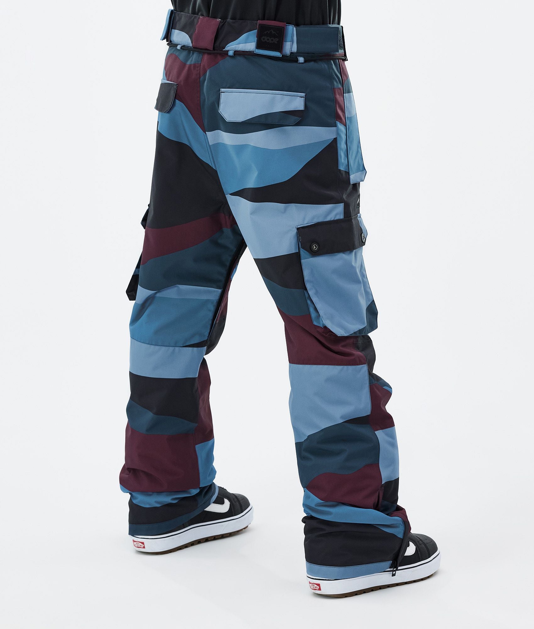 Snowboard Pants For Men Shards Burgundy Blue