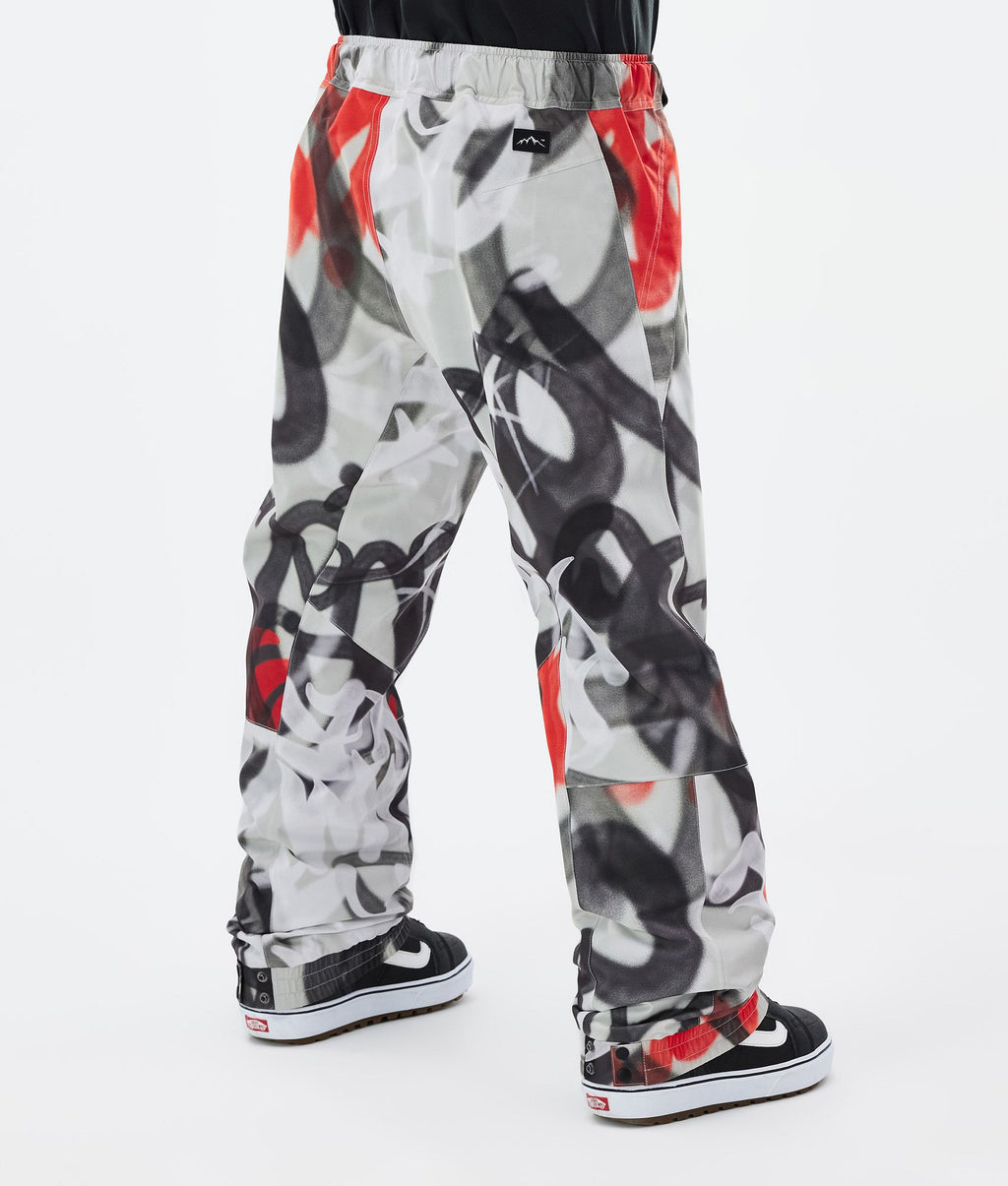 Snowboard Pants For Men Spray Black Red