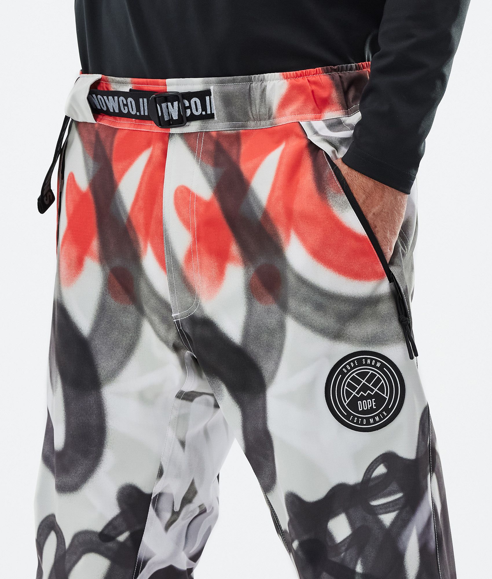 Snowboard Pants For Men Spray Black Red