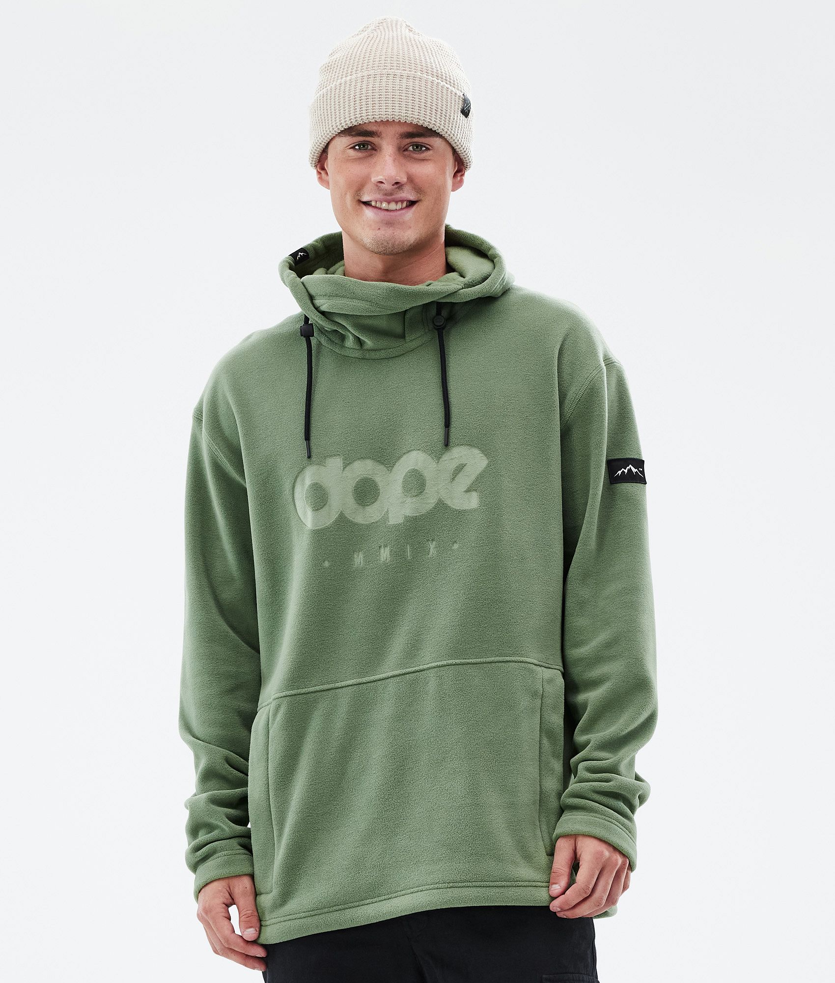 Fleece Hoodie For Men Moss Green