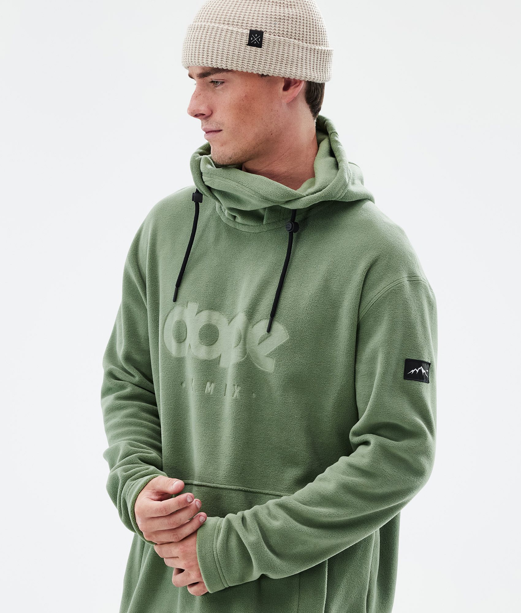 Fleece Hoodie For Men Moss Green