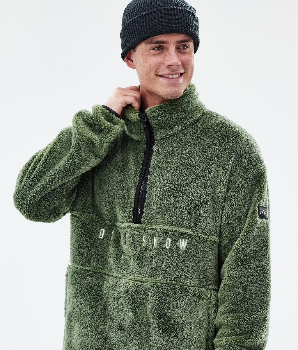Fleece Sweater For Men Moss Green