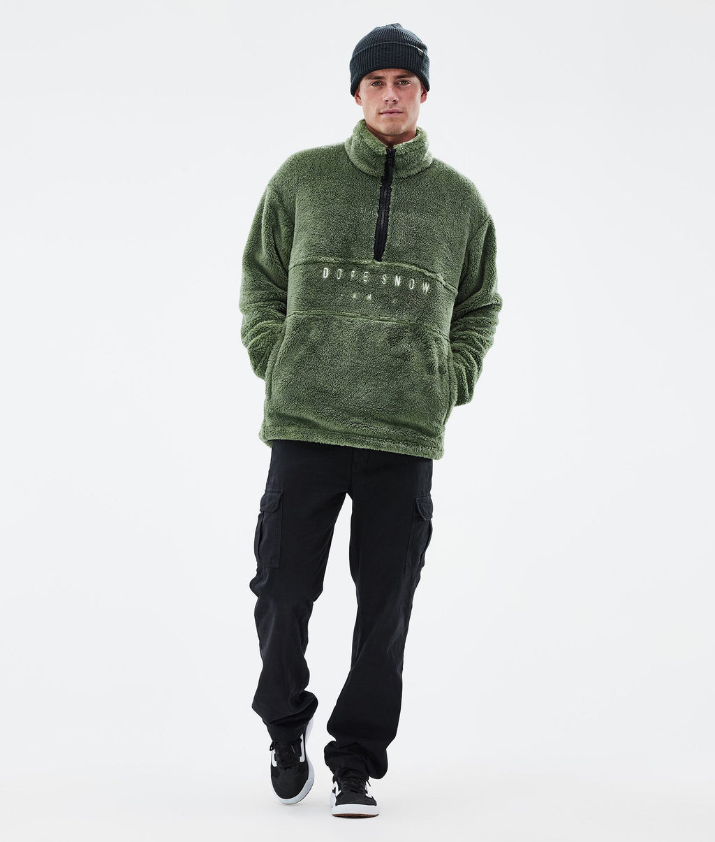 Fleece Sweater For Men Moss Green