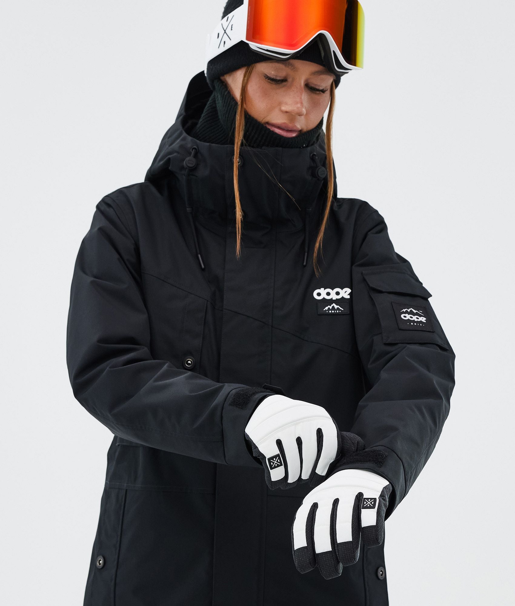 Ski Gloves Whitish