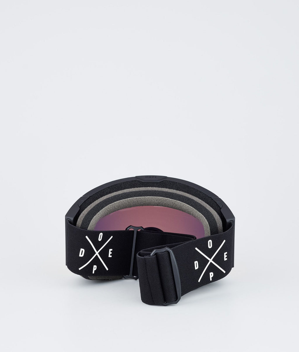 Ski Goggles Black/Red Mirror