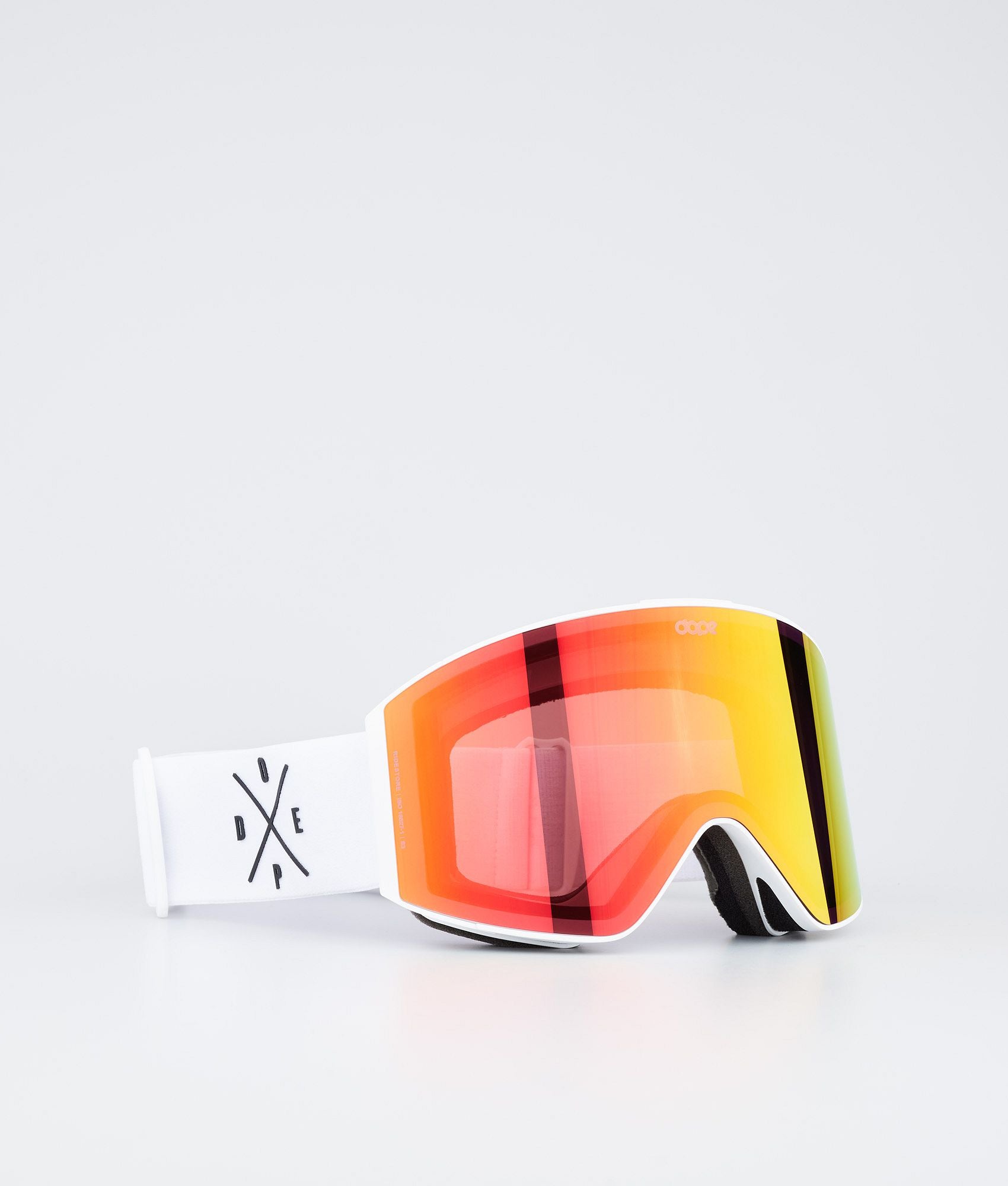 Ski Goggles White/Red Mirror