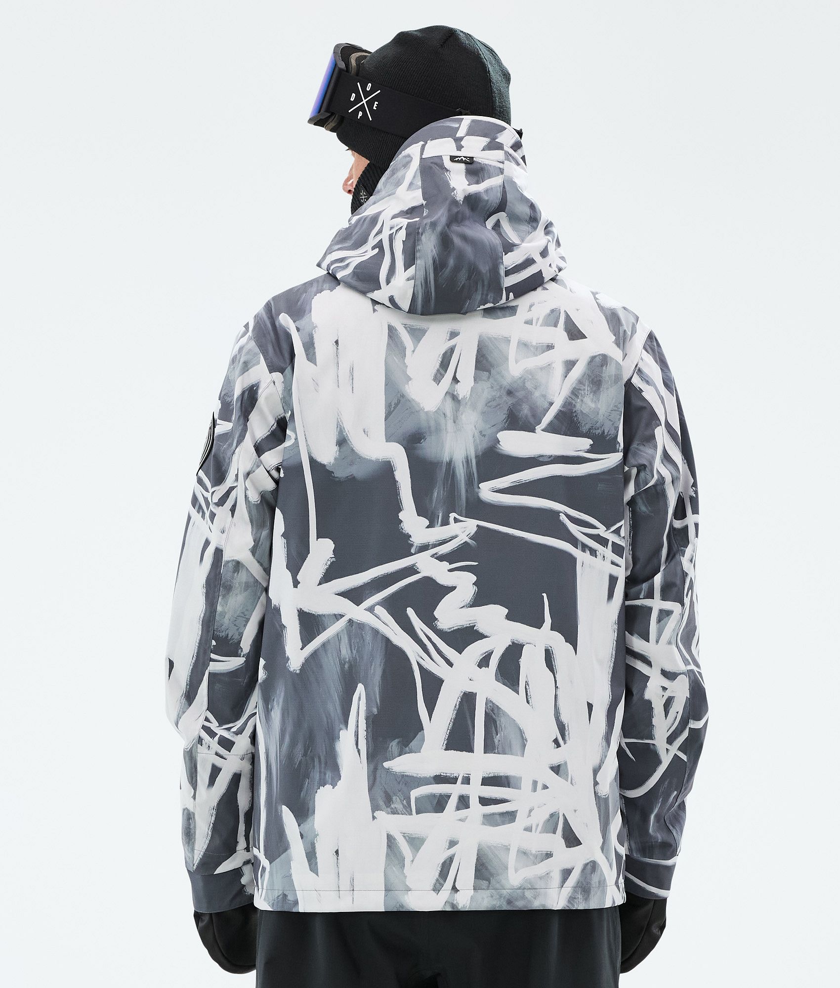 Snowboard Jacket For Men Scribble Black