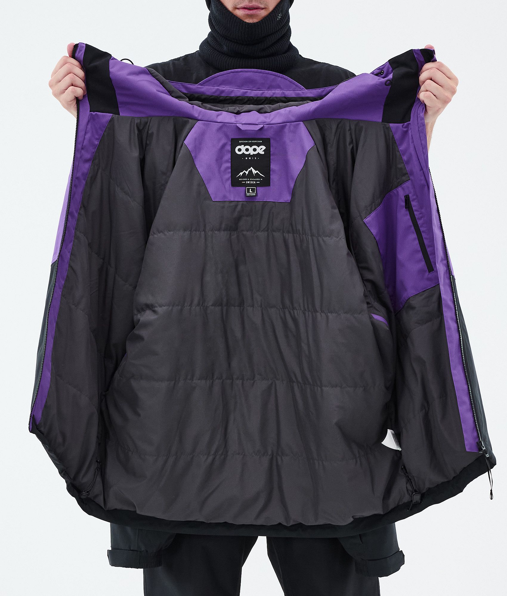 Snowboard Jacket For Men Sport Vivid Purple/Red/Black