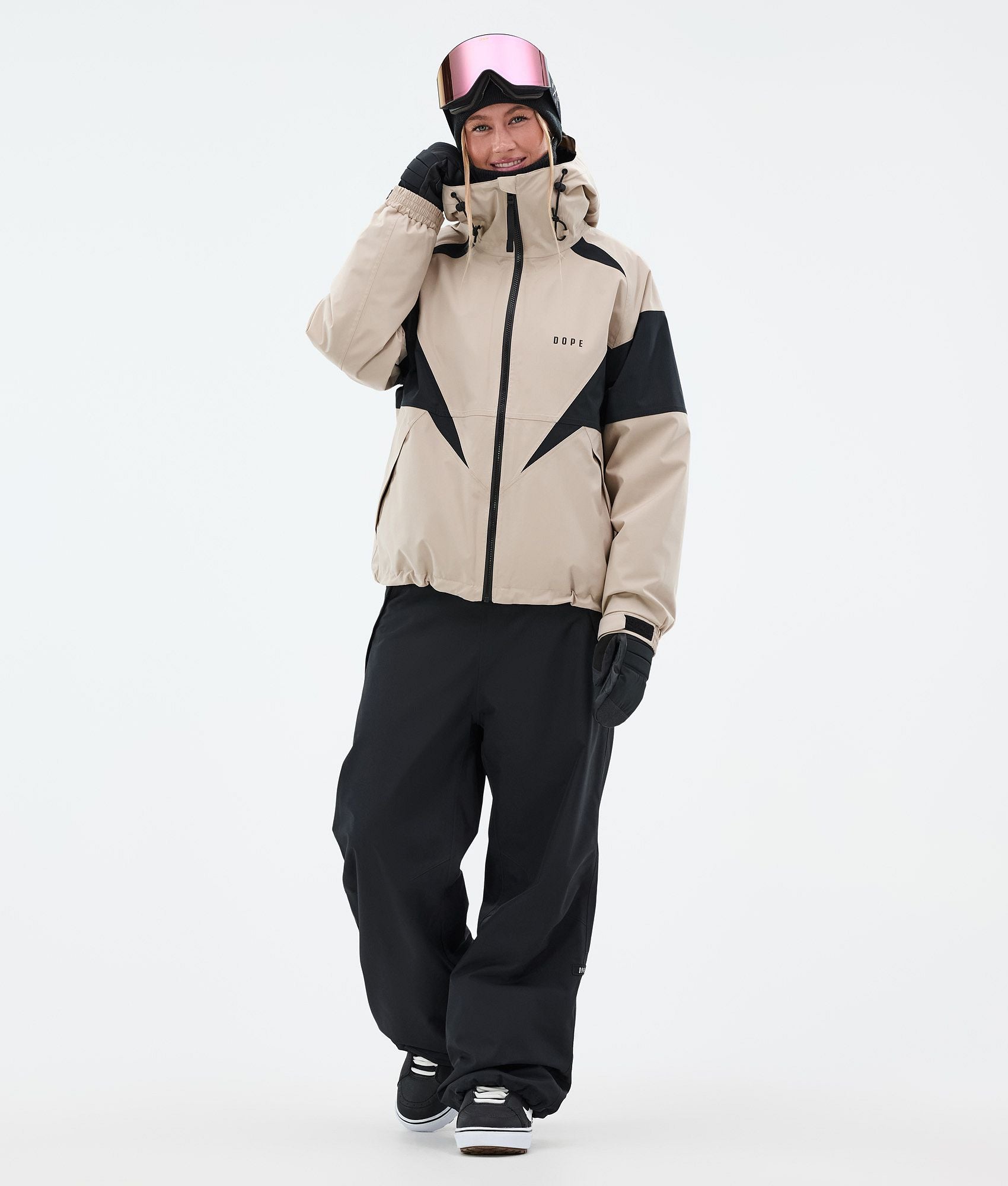 Snowboard Jacket For Women Spike Sand/Black