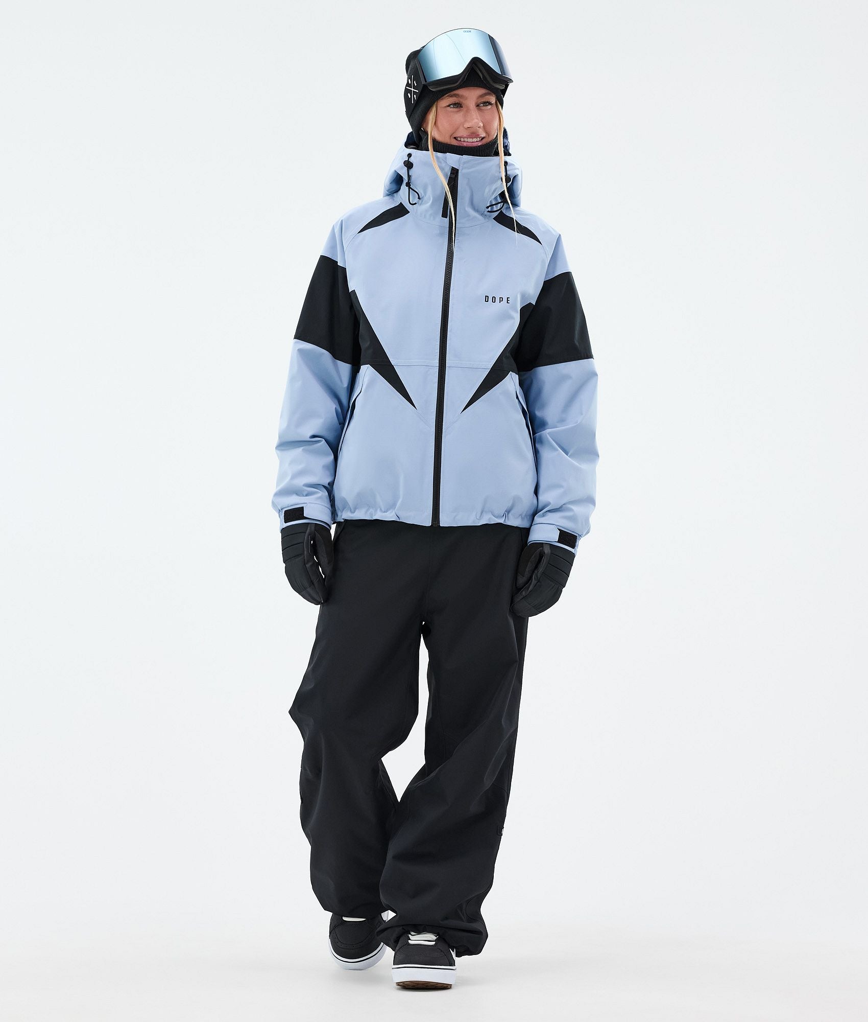 Snowboard Jacket For Women Spike Light Blue/Black