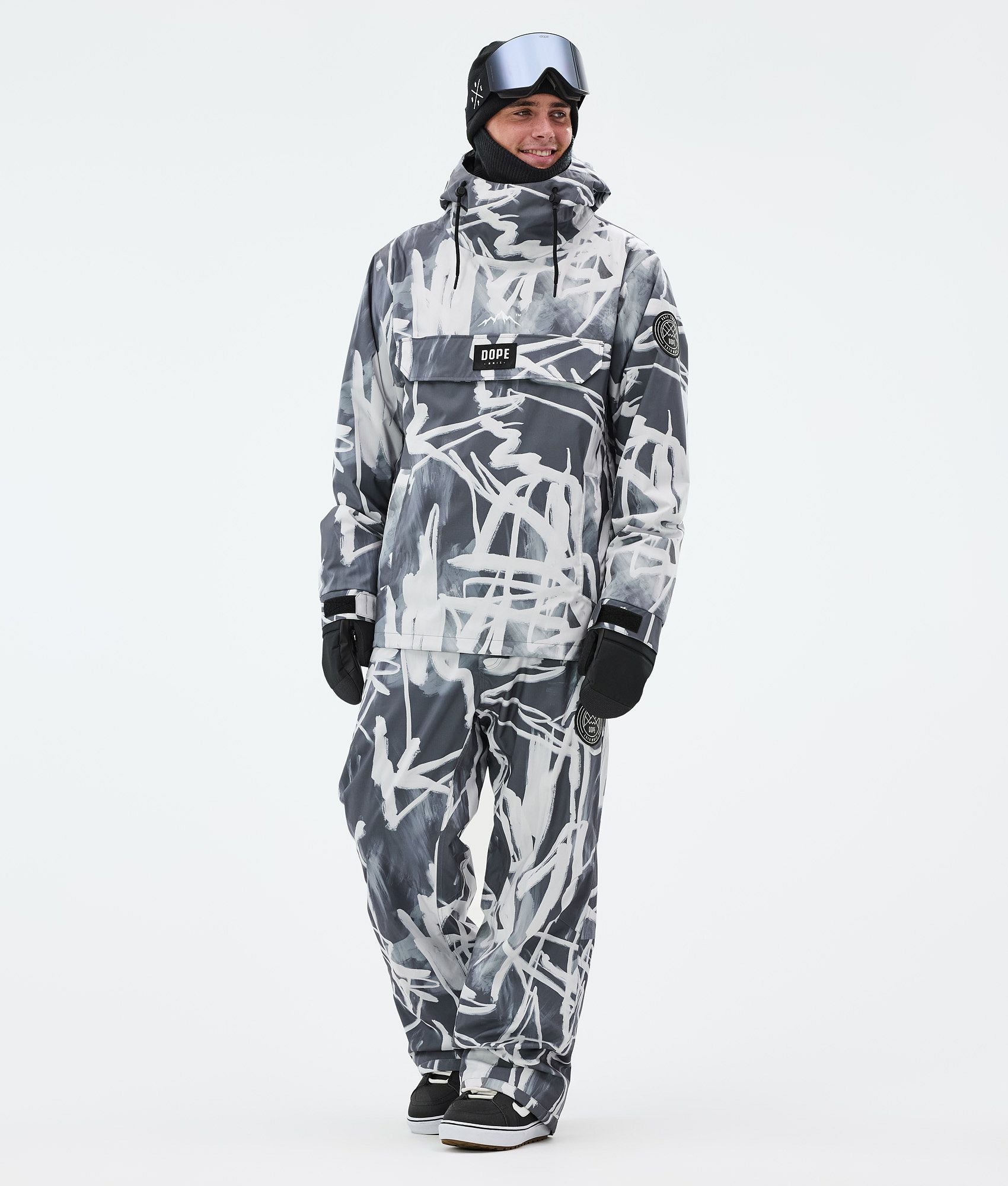 Snowboard Pants For Men Scribble Black