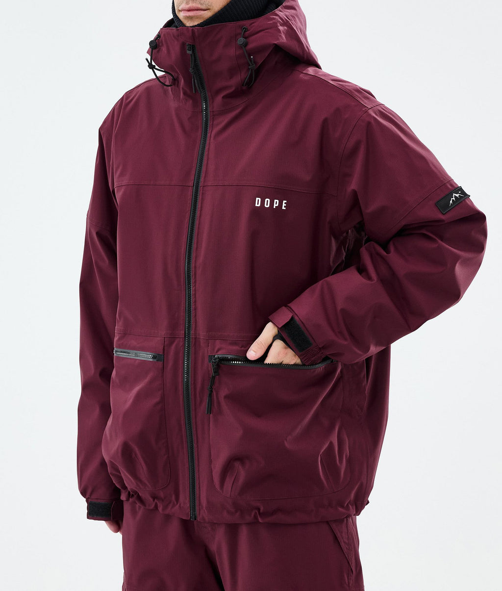 Snowboard Jacket For Men Burgundy