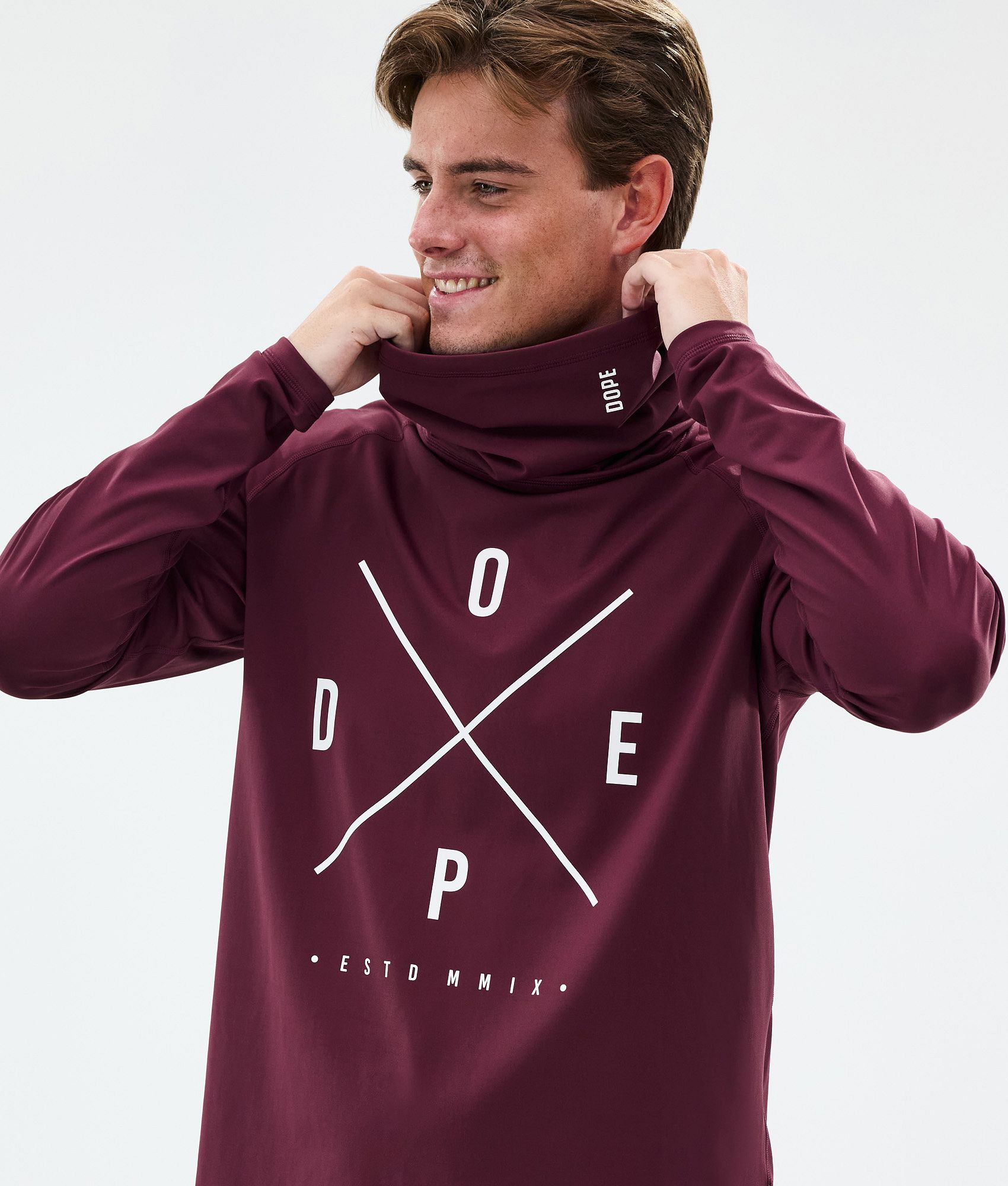 Base Layer Top For Men 2X-Up Burgundy