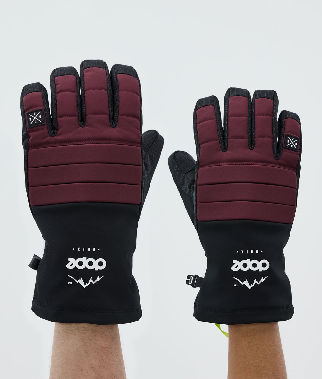 Ski Gloves Burgundy