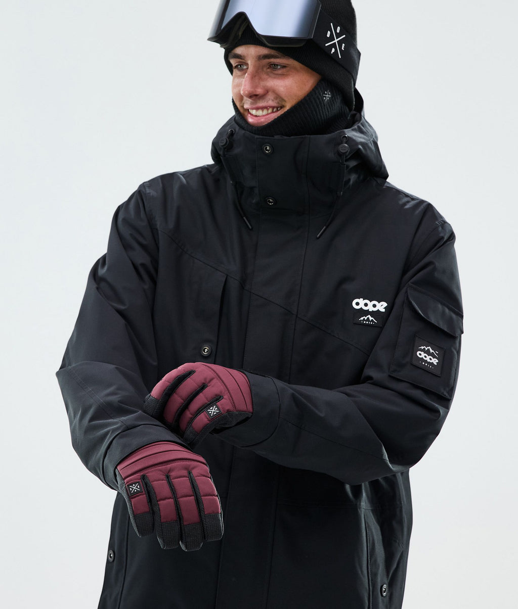 Ski Gloves Burgundy