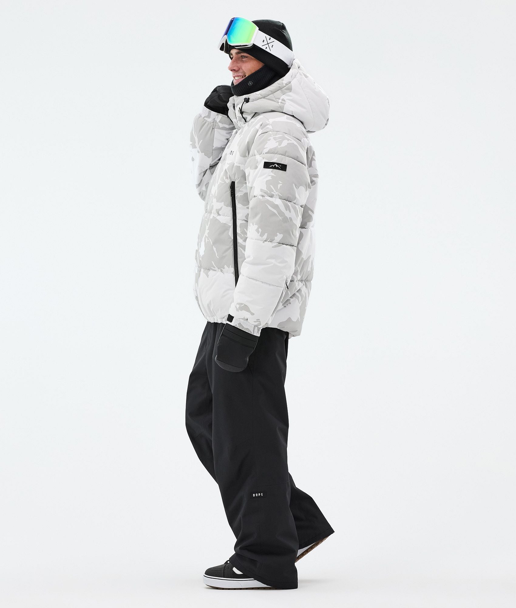Snowboard Jacket For Men Grey Camo