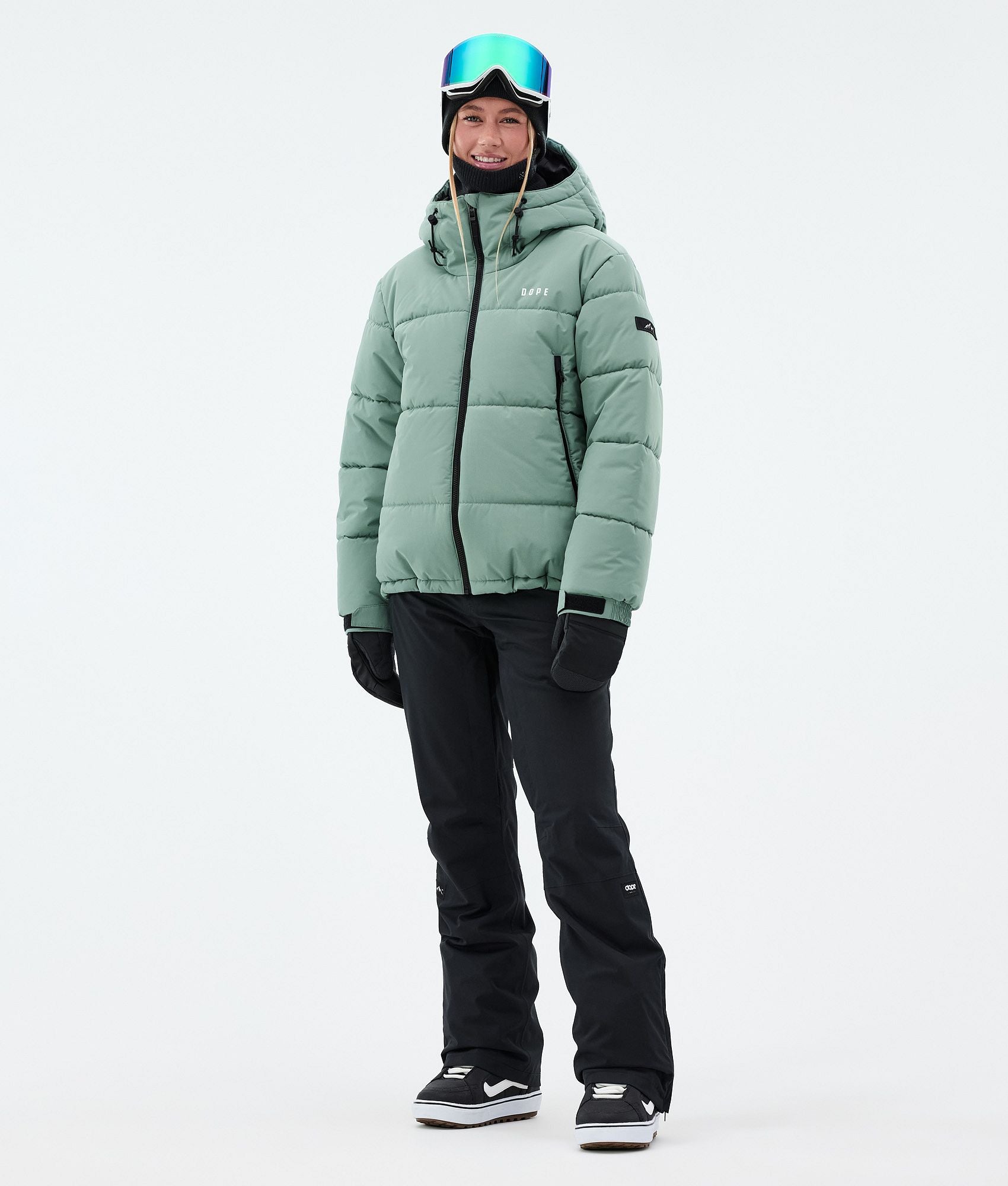 Snowboard Jacket For Women Faded Green
