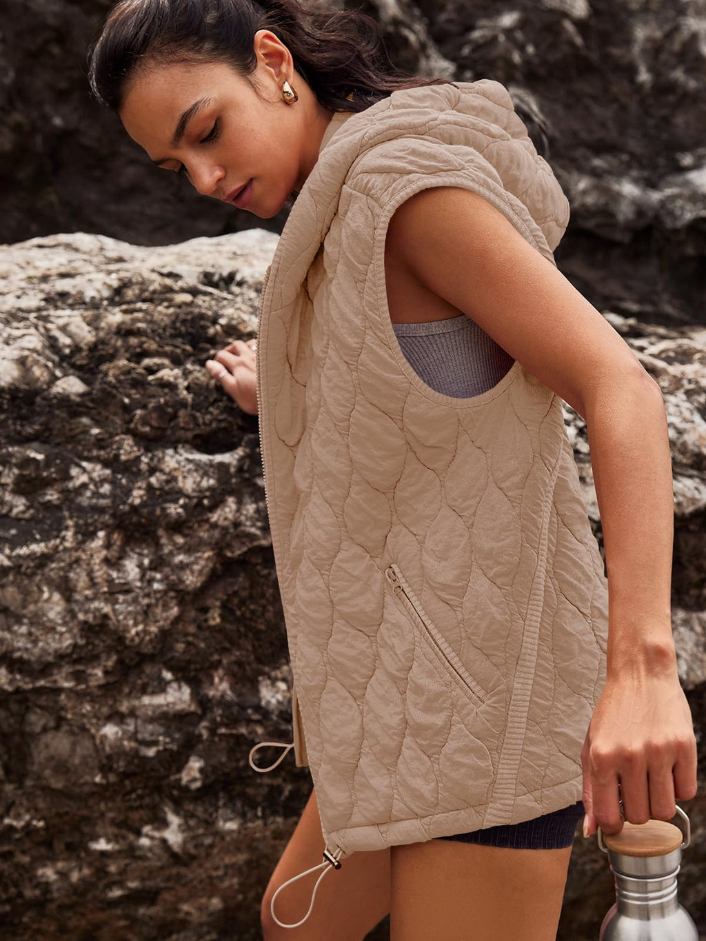 Women's Hooded Quilted Down Puffer Vest (Buy 2 Free Shipping)