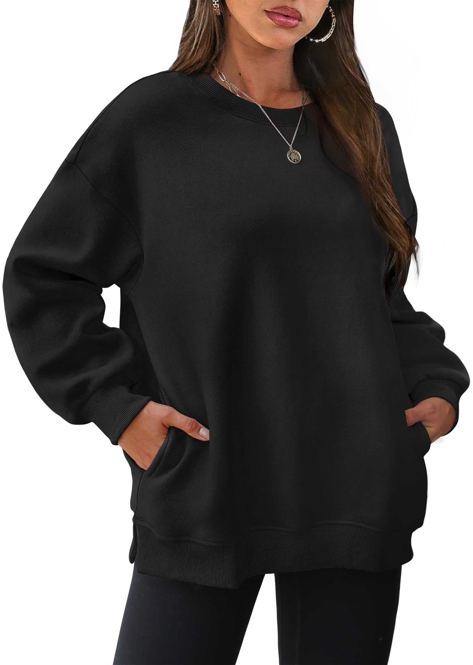 Women's Oversized Crewneck Sweatshirts with Pockets (Buy 2 Free Shipping)