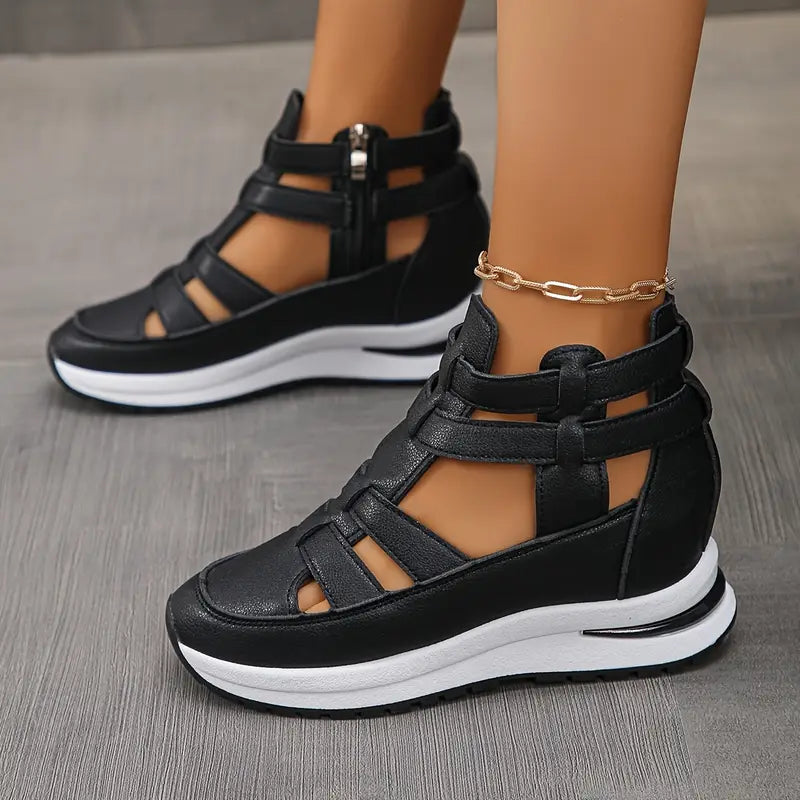 🔥Last Day 60% OFF - Side Zipper Comfortable Lightweight Wedge Sandals