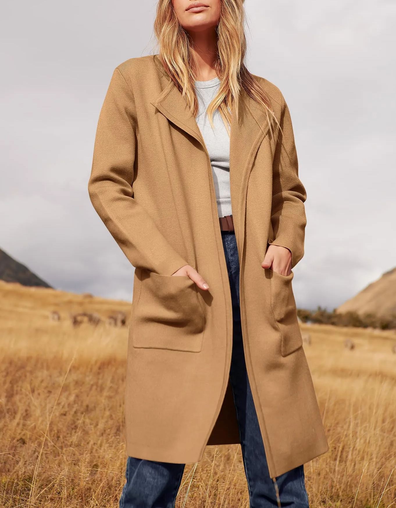 New Open Front Knit Cardigan (Buy 2 Free Shipping)